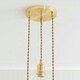 image 1 of ValueLights Kira Glass Cloche Dome 3 Drop Cluster Brushed Gold Ceiling Pendant Light Gold