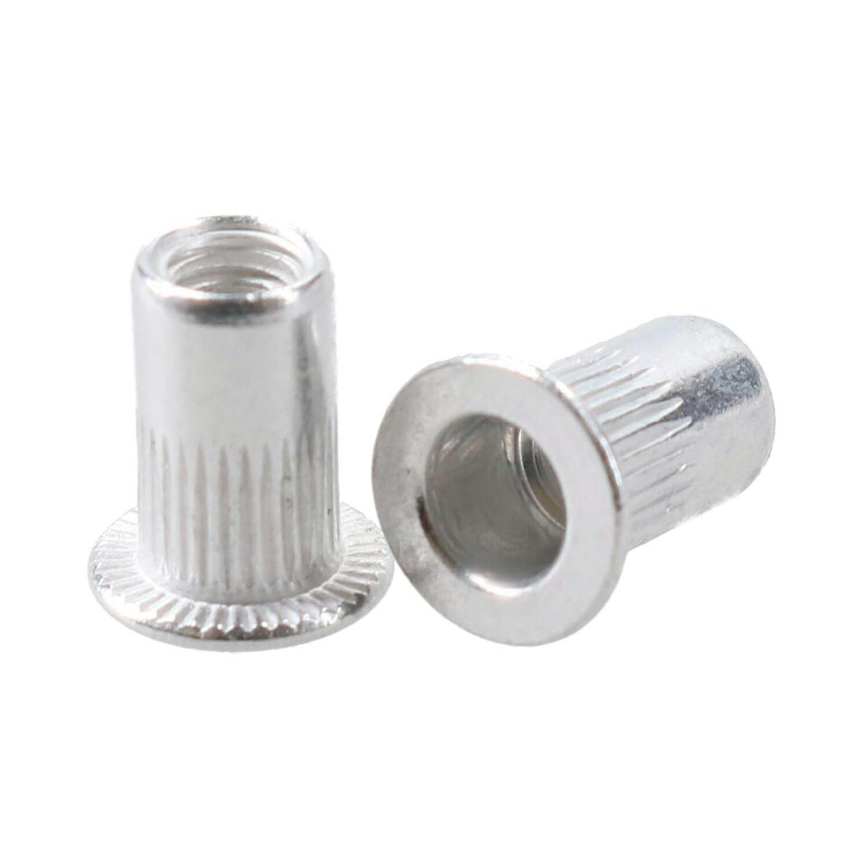 image 1 of M4 4mm Alu Nut Serts Riveting Nuts Rivet Threaded Inserts Blindnut Rivnut 100pc