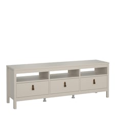 Barcelona TV Unit 3 Drawers in Cashmere Cream