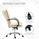 image 6 of Vinsetto Executive Office Chair High Back Computer Desk Chair w/ Armrests Beige