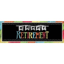 Creative Party Retirement Banner - Multicoloured - One Size