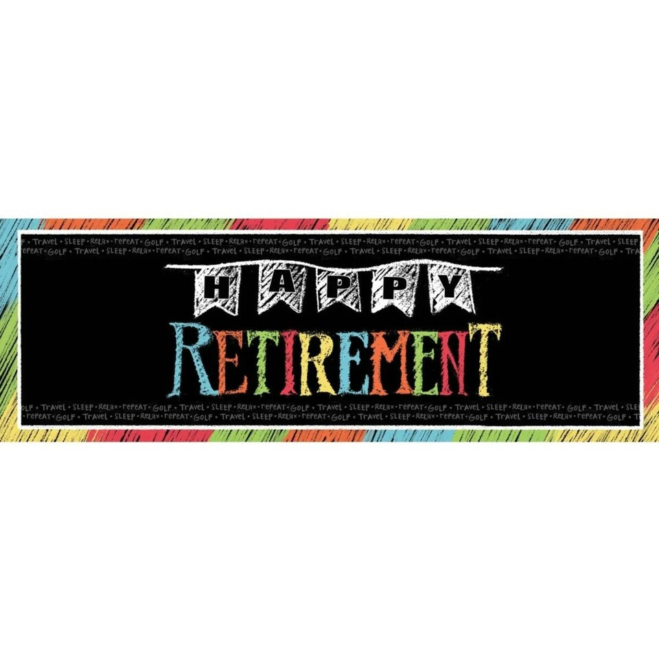 Creative Party Retirement Banner - Multicoloured - One Size