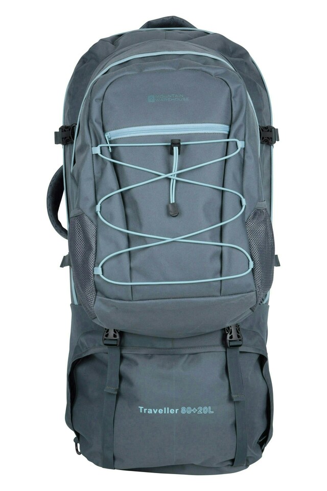 image 1 of Mountain Warehouse Traveller Rucksack Durable Hiking Travel Backpack - 80 L | Blue