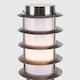 image 3 of ValueLights Wharf Outdoor Stainless Steel 450mm Bollard Lantern Light Post & Cool White LED Bulb | Chrome