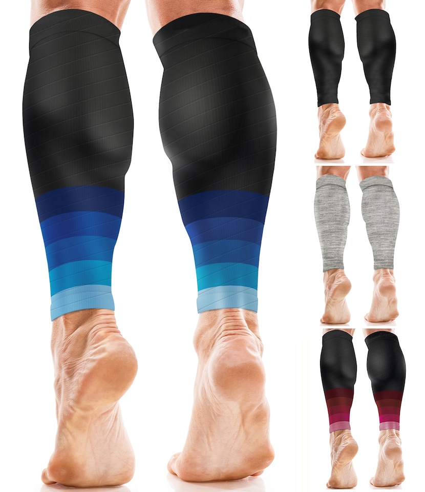 image 1 of aZengear Calf Support Compression Sleeves (Pair) for Women, Men, Running, Shin Splints