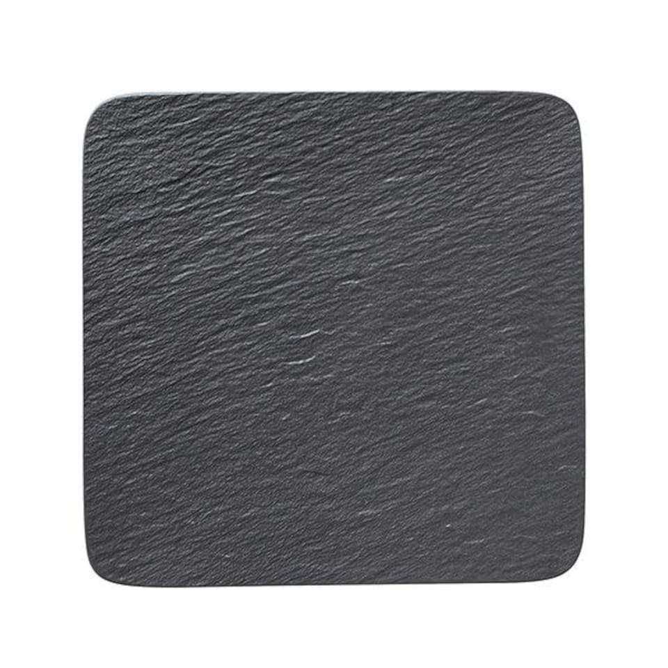 image 1 of Villeroy & Boch Manufacture Rock Noire Square Serving Plate / Gourmet Plate