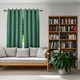 image 6 of Emerald Green Linen Blackout Eyelet Curtain Pair - 46 x 63 Inch Drop | Green | One Size