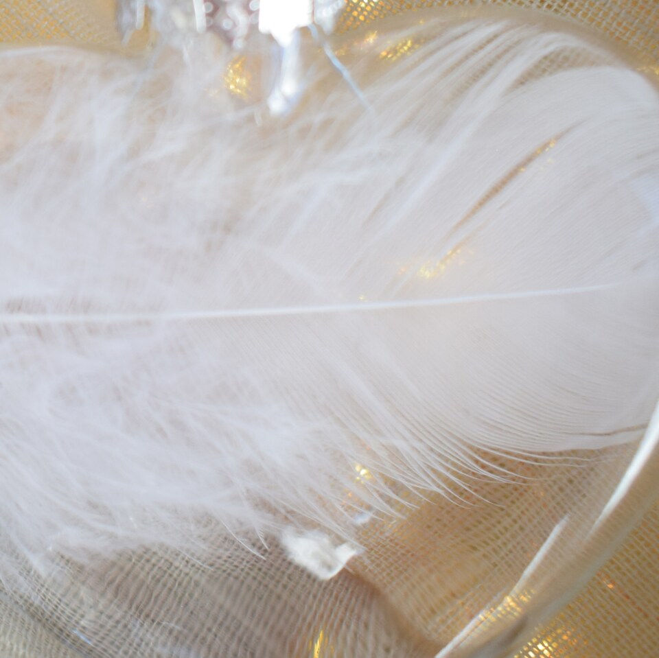 image 1 of THINKING OF YOU In Memory of Feather Heart Bauble Gift Boxed