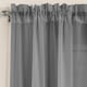 image 2 of Pair of Crystal Grey Plain Voile Panels 229 cm (90 inch) Rod Pocket Panels for Bedroom and Living Room