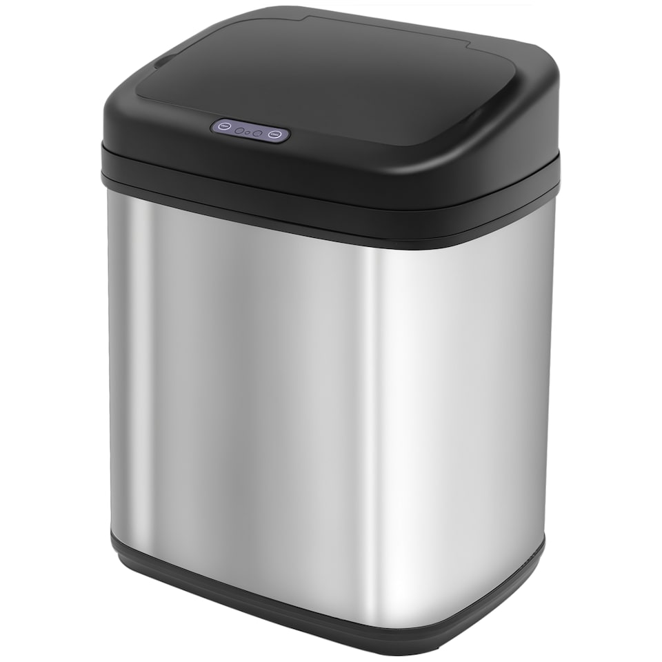 image 1 of HOMCOM 20L LUXURY Automatic Sensor Dustbin Kitchen Waste Bin Rubbish Trashcan Auto Dustbin Stainless Steel with Bucket | Chrome | 1