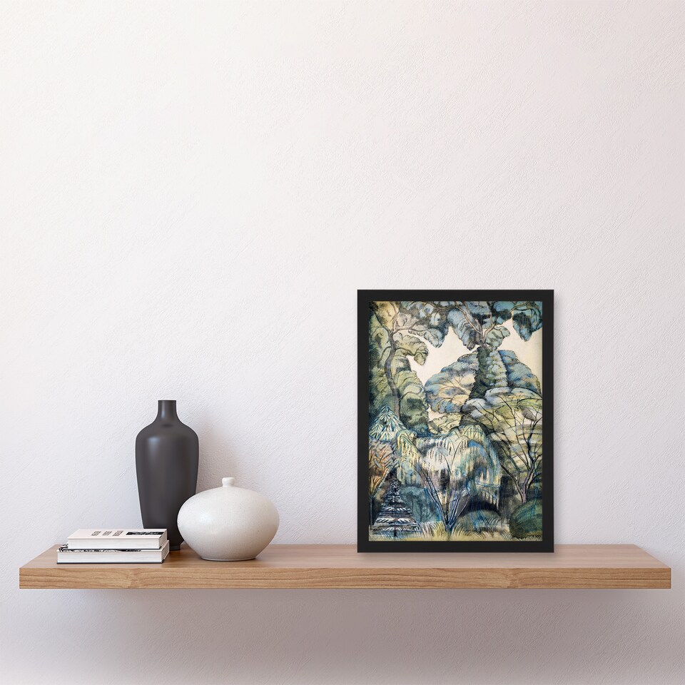 image 1 of Paul Nash Framed Wall Art Print Trees in Bird Garden Iver Heath Home Décor