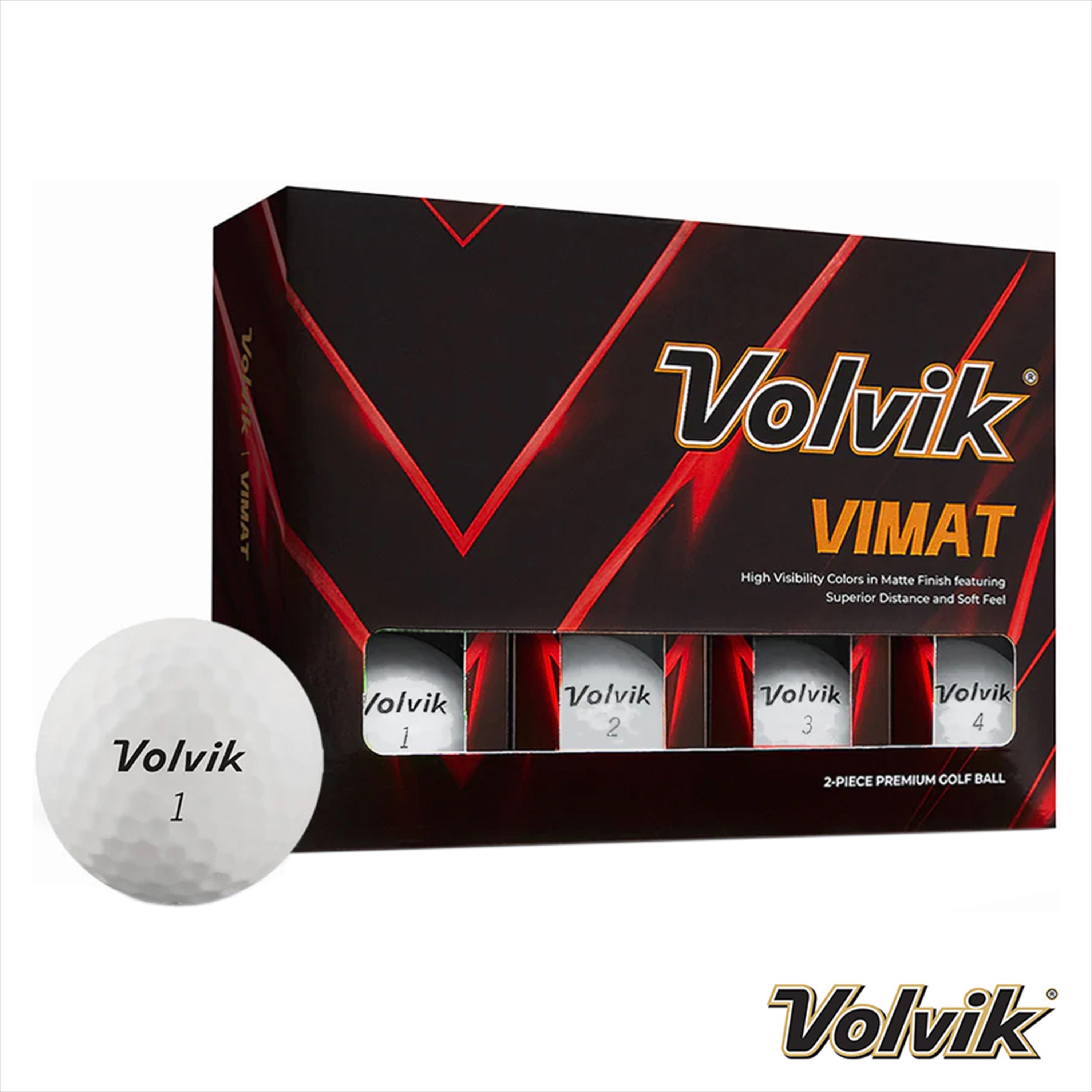 Volvik ViMat Golf Balls in White