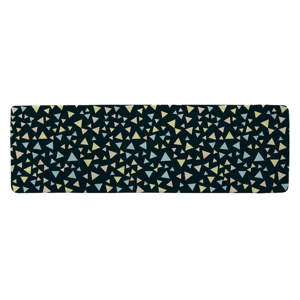 image 1 of Yellow & Blue Triangles (Runner Rug) Multi