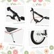 image 5 of HOMCOM 90-96cm Kids Kick Scooter w/ Adjustable Handlebar Inflatable Wheels White