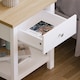 image 5 of Vida Designs Arlington 1 Drawer Side Table Shaker Sofa Bedside Table, White & Oak