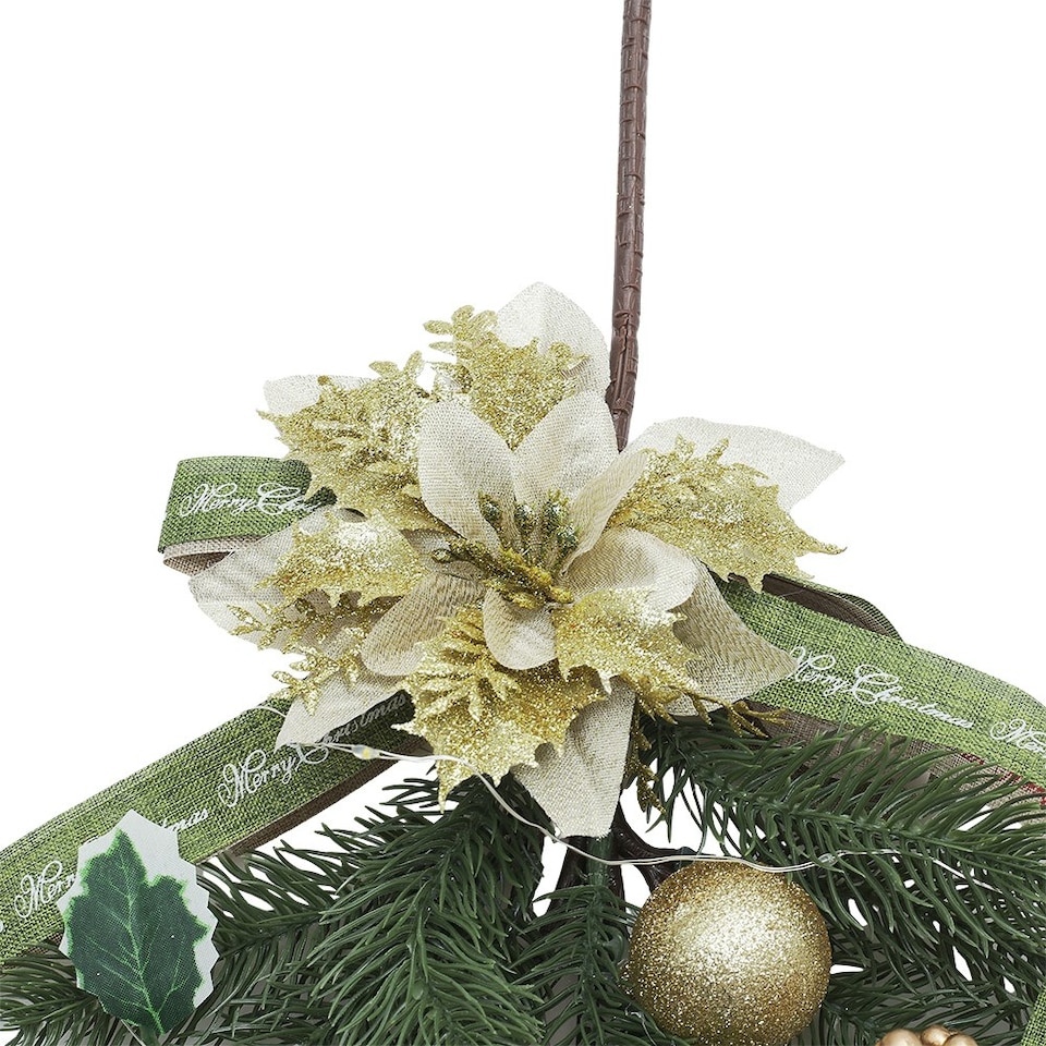 image 1 of Living and Home Christmas Swag with LED Lights for Holiday Decor