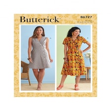 Butterick 6727 Paper Sewing Pattern – Women’s Dress, Size A5 (6–8–10–12–14), Easy