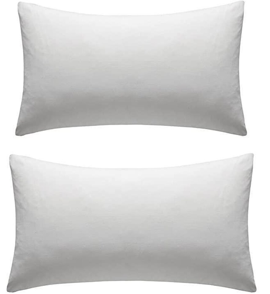 Percale Pillowcase Pair in White | White | White