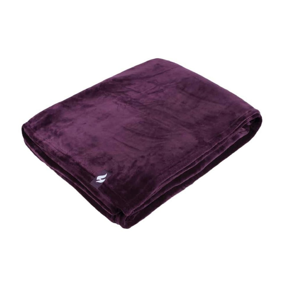 image 1 of Extra Soft Warm Large Luxury Thermal Fleece Throw Blanket - 180 x 200 cm Purple