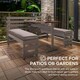 image 5 of SUNJOY Outdoor Picnic Table and Bench Set with Removable Cushions Grey