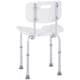 image 8 of HOMCOM 8-Level Height Adjustable Bath Stool Spa Shower Chair Aluminum w Non-Slip Feet, Handle for the Pregnant, Old, Injured