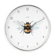 image 1 of Acctim Bee Wall Clock Quartz Chrome Effect Foil Embossed Arabic Dial 30cm Chrome | White