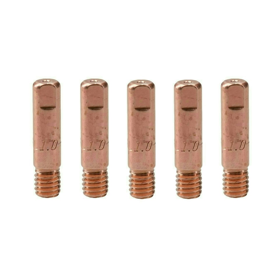 image 1 of 2 shroud & 25 x 1.0mm Contact Tips MIG Welding Binzel Style Euro Torch MB15