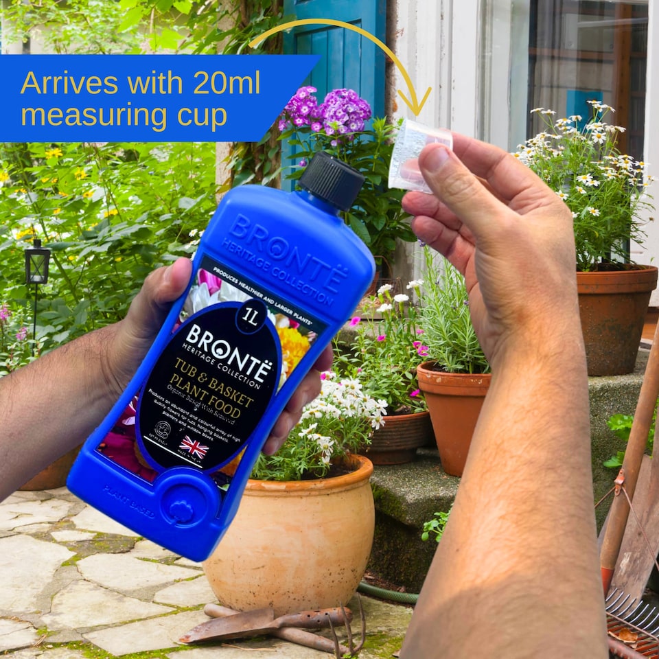 image 1 of Bronte Heritage Collection Tub and  Hanging Basket Plant Food 1L Concentrated Organic Liquid Fertiliser, Seaweed-Enriched