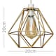 image 5 of ValueLights Diablo Gold Ceiling Pendant Shade & Bulb