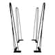 image 2 of Oypla 28 Inch / 71cm Hairpin Legs Set of 4 Heavy Duty Metal Coffee Dining Table Legs DIY Furniture Black