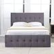 image 1 of Ottoman Storage Bed grey 4ft 6 small double velvet cushioned bedroom