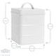 image 3 of Harbour Housewares White Vintage Metal Kitchen Biscuit Tin Kitchen Caddy Kitchen Storage Containers Canister
