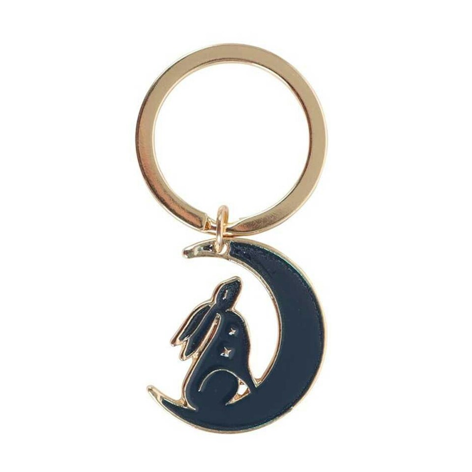 Something Different Midnight Hare Keyring - Blue/Gold - One Size