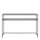 image 2 of Seaford Black Metal Console Table With Black Top