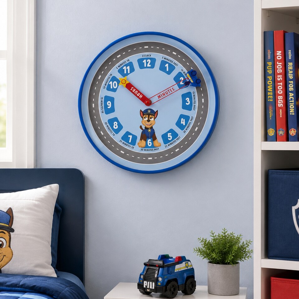 image 1 of Widdop Gifts Paw Patrol Chase Wall Clock