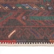 image 2 of KUKOON Deep Red Distressed Tribal Geometric Non Slip Washable Low Pile Runner Rug 60cm x 240cm Red