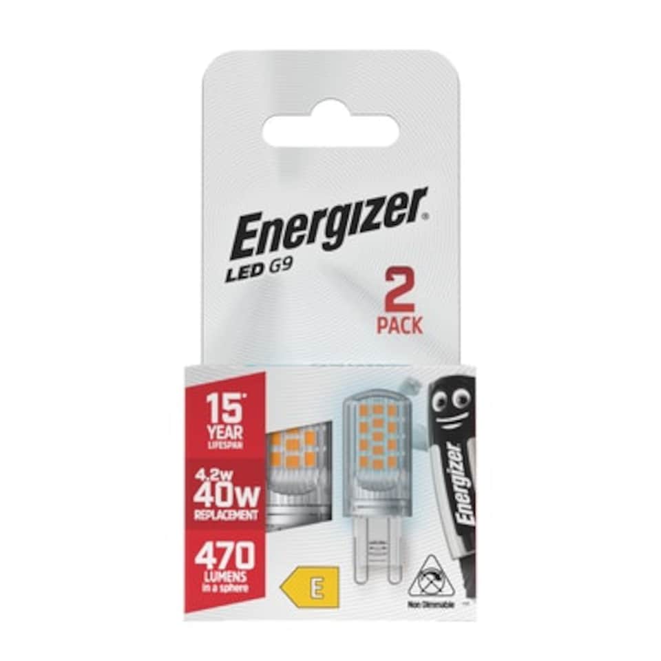 image 1 of Energizer LED G9 470lm 4.2W 6500K (Daylight) Light Bulb - Pack of 2