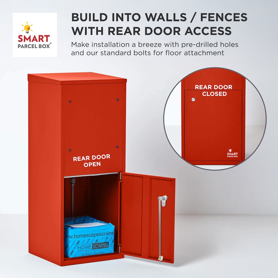 image 1 of SMART PARCEL BOX® Large Front & Rear Access | Red | 1