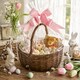 image 7 of Wickerfield Wicker Picnic Shopping Basket with Handle and Built-in Liner (Large)
