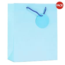 Simon Elvin Finishing Touch Single Colour Large Gift Bag (Pack Of 6) - Pale Blue - One Size