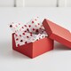 image 1 of Red Foil Love Heart Valentine's Tissue Gift Paper Sheets - Pack of 3