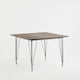 image 3 of Interiors by Premier Grey Metal and Elm Wood Table, Large Square Table, Outdoor Dining Table for Lawn, Patio