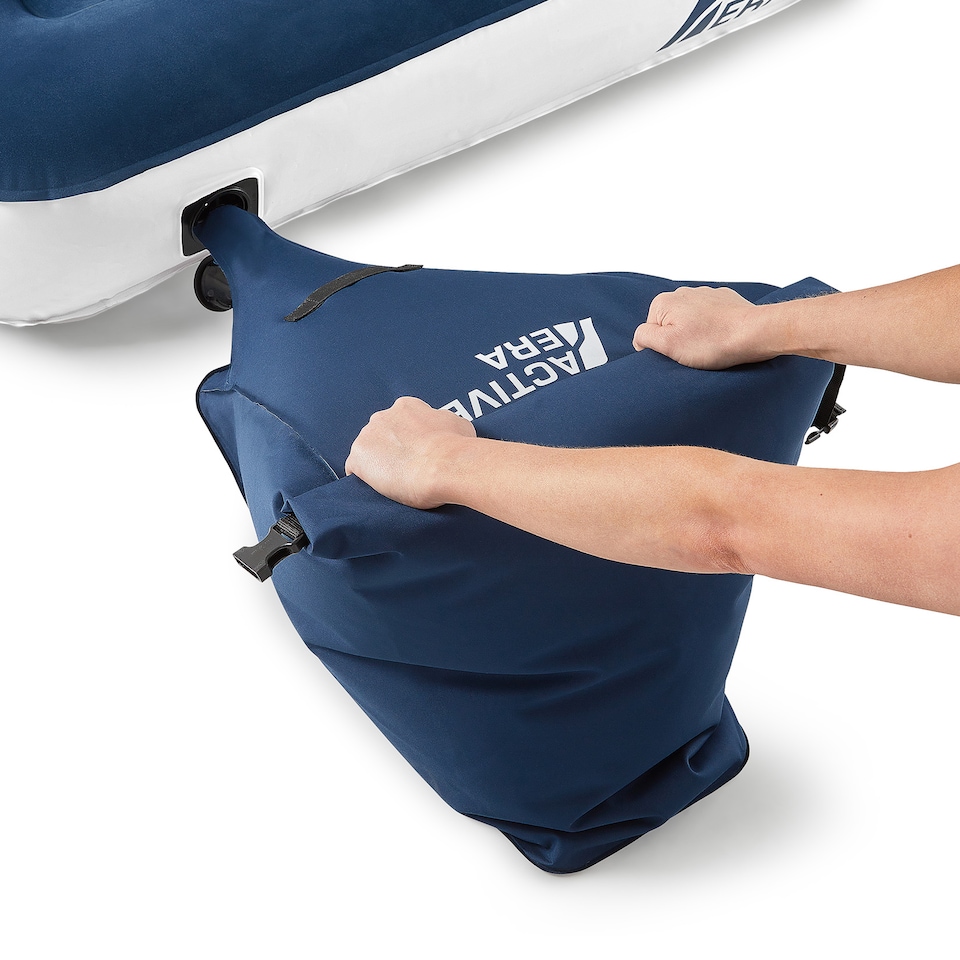 image 1 of Active Era Double Size Camping Air Bed - Navy White