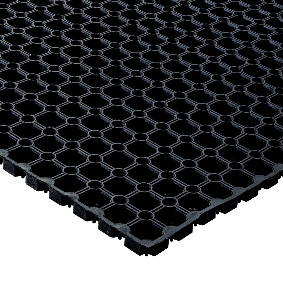 image 1 of Hometex All Seasons Outdoor Entrance Mat - 80 x 120cm. Black