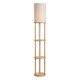 image 1 of BHS Shelby Floor Lamp with Shelves, Oak