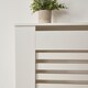 image 4 of OHS MDF Horizontal Slat Grilled Radiator Cover, Medium - White | White