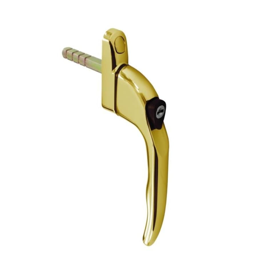 Securit UPVC Locking Window Handle - Brass - One Size