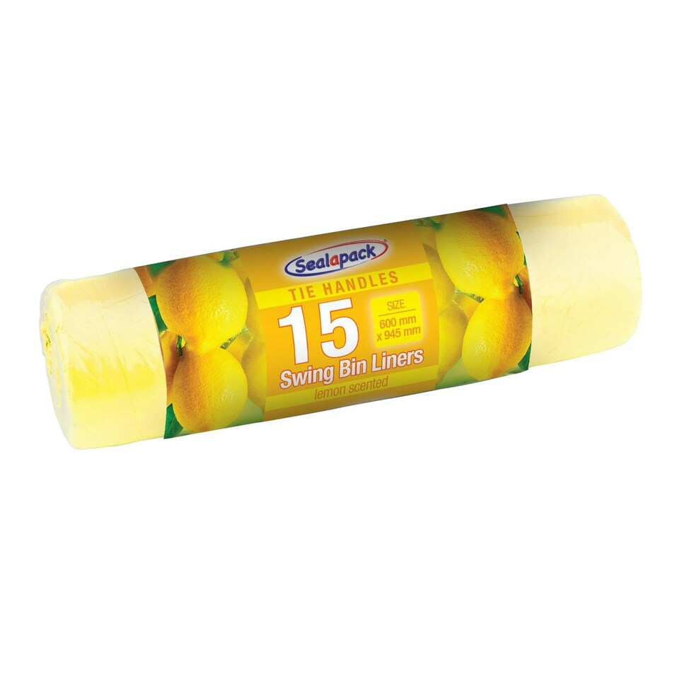 Sealapack Swing Bin Liners Lemon Pack of 15 Tesco Groceries