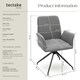 image 6 of Swivel Chair Daya - upholstered, robust fabric, 55.5 x 58 x 87 cm - Set of 6 Grey | Anthracite