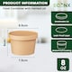 image 4 of ECONX 8oz Disposable Paper Soup Cups Food Containers with Lids Takeaway Tubs 50pc